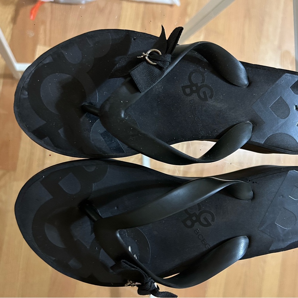 Black BCBG Flip Flops